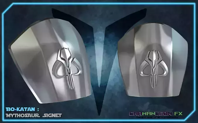 Bo Katan Mandalorian 3d Print Cosplay Shoulder Pauldron 3D print model