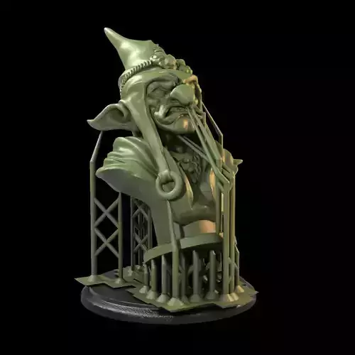 Goblin Wizard Bust Pre-Supported