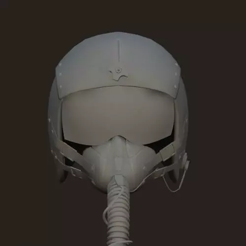 Pilot helmet 3D model_0