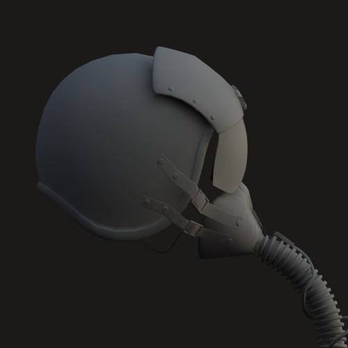 Pilot helmet 3D model_1