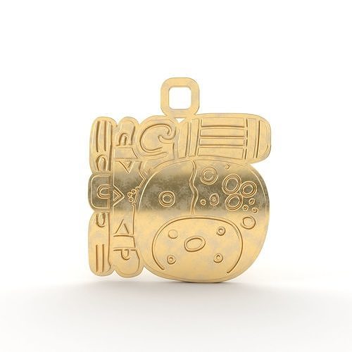 Mayan native glyph 02 3D print model
