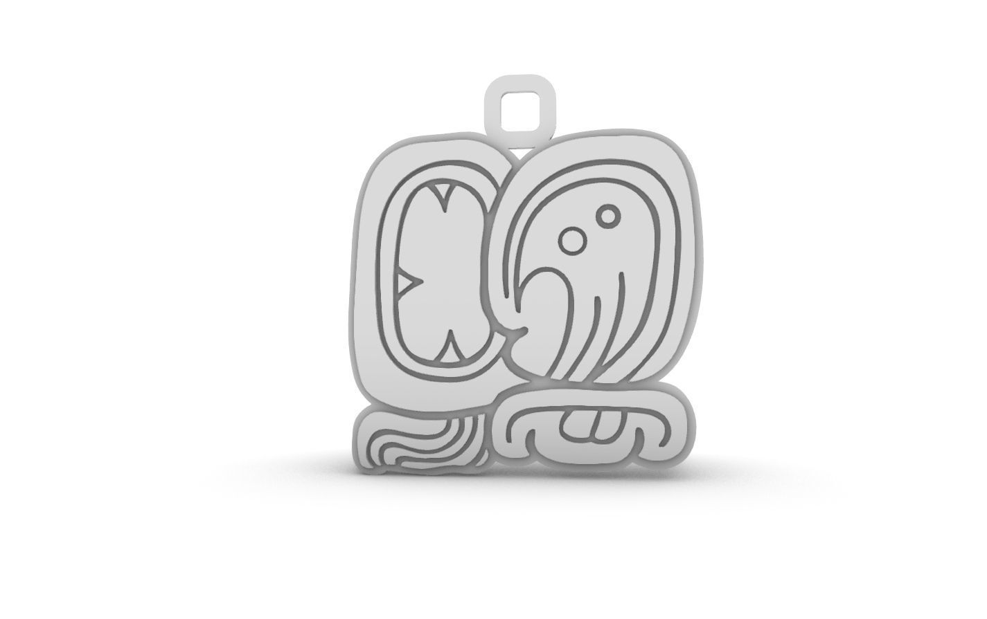 Mayan native glyph 03 3D print model_13