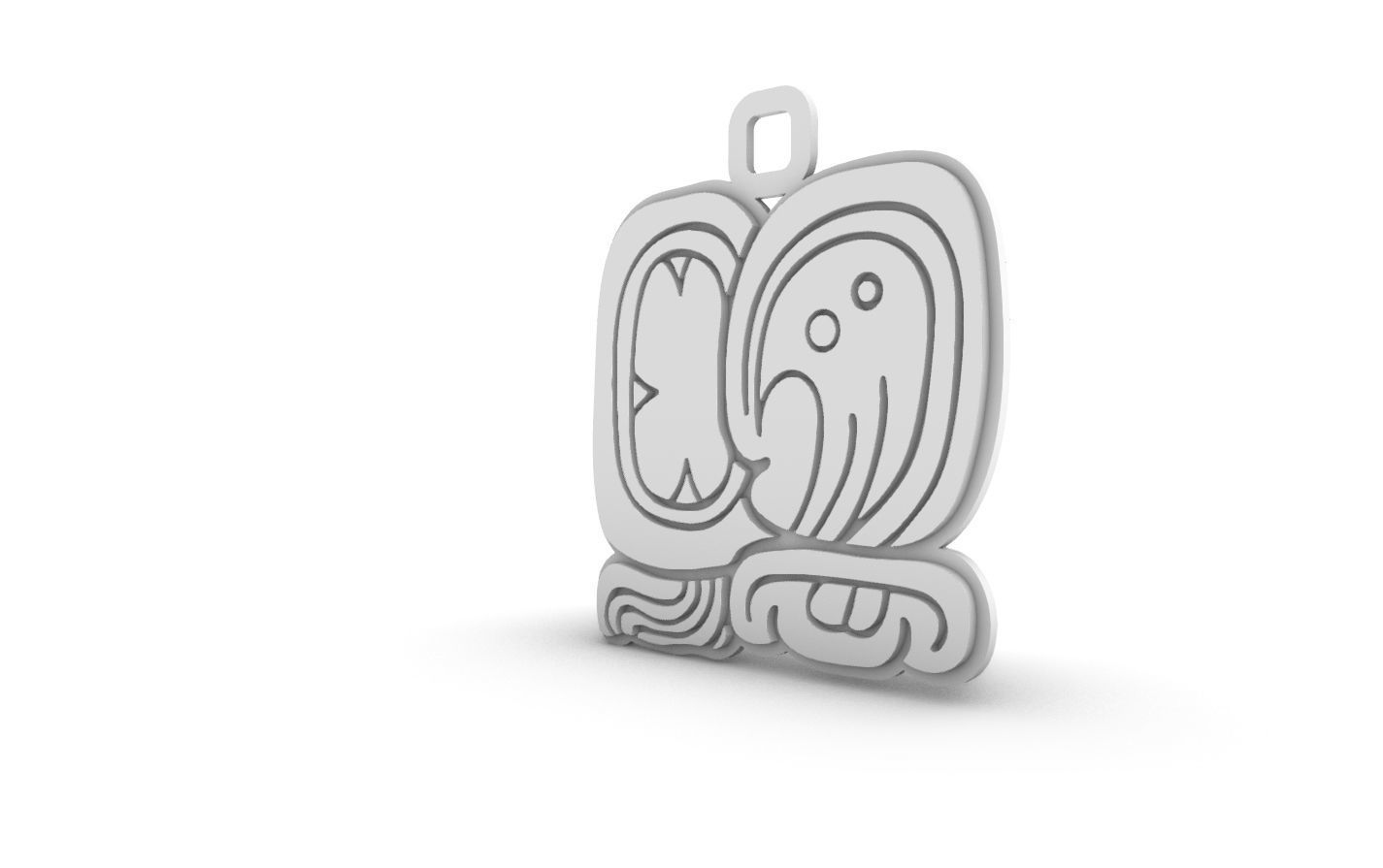 Mayan native glyph 03 3D print model_11