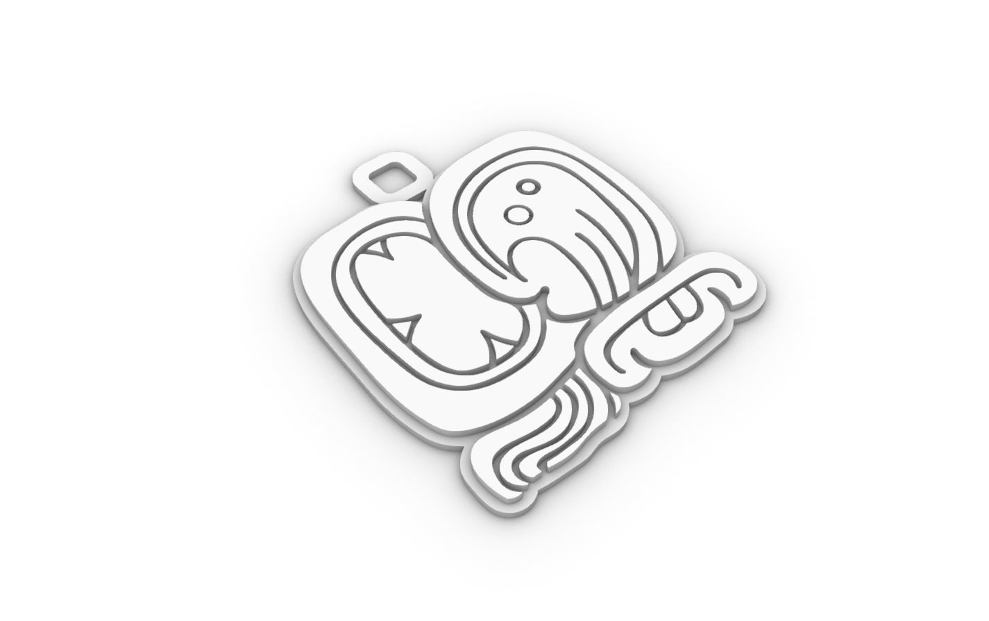 Mayan native glyph 03 3D print model_12