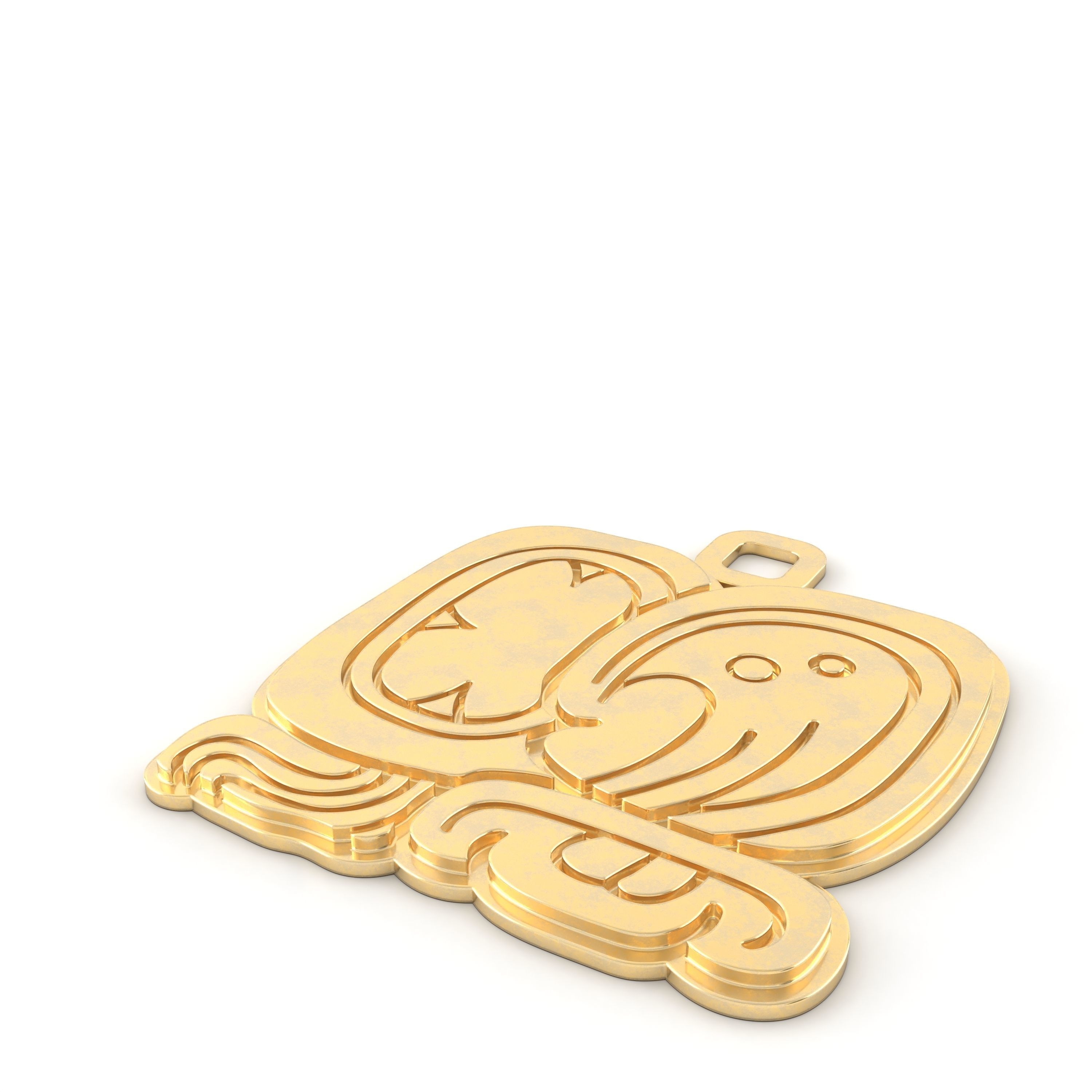 Mayan native glyph 03 3D print model_3