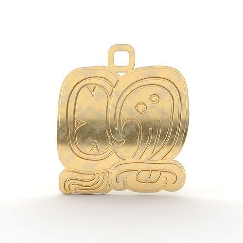 Mayan native glyph 03 3D print model