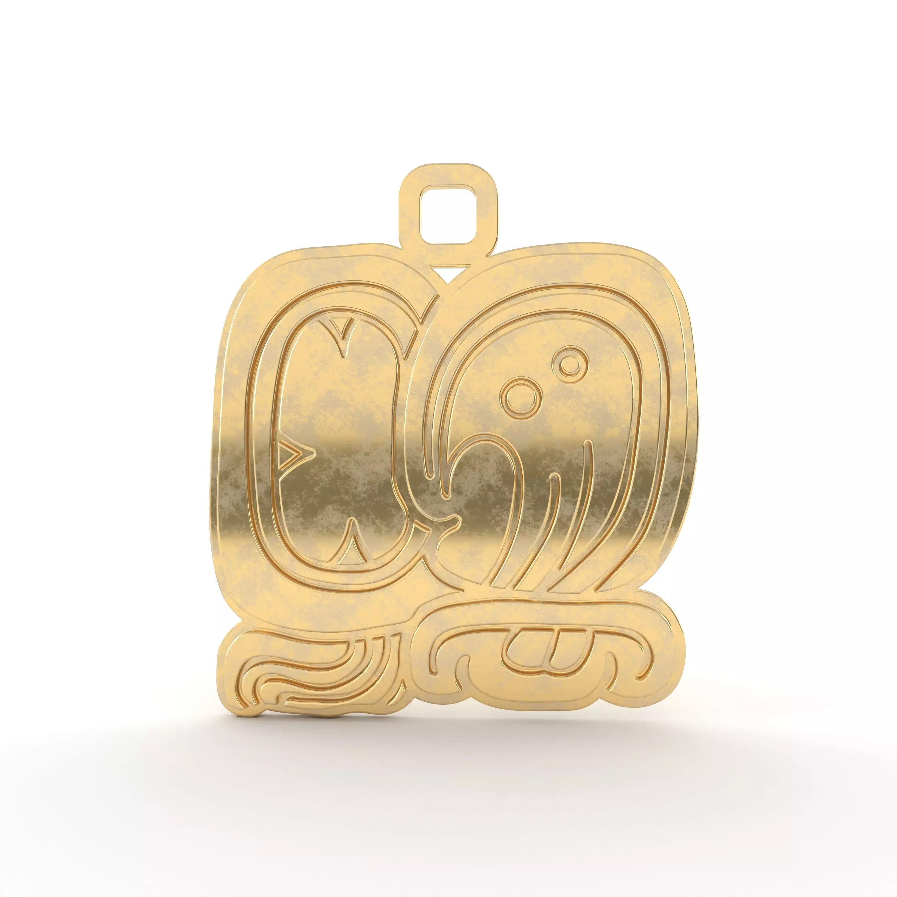 Mayan native glyph 03 3D print model_0