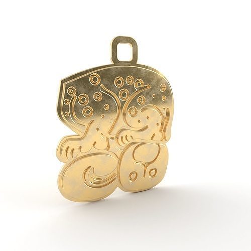 Mayan native glyph 04 3D print model