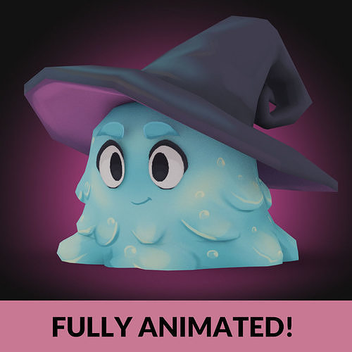 Wizard Slime Low-poly 3D model