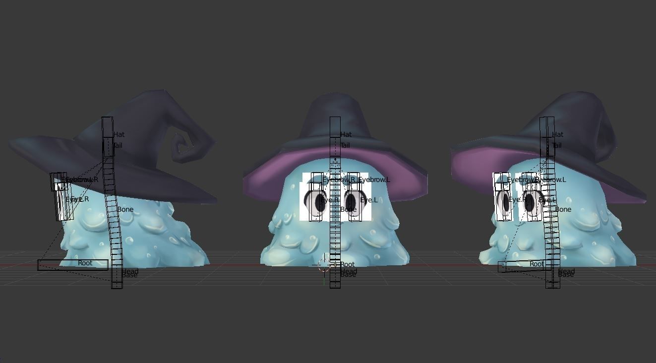 Wizard Slime Low-poly 3D model_2