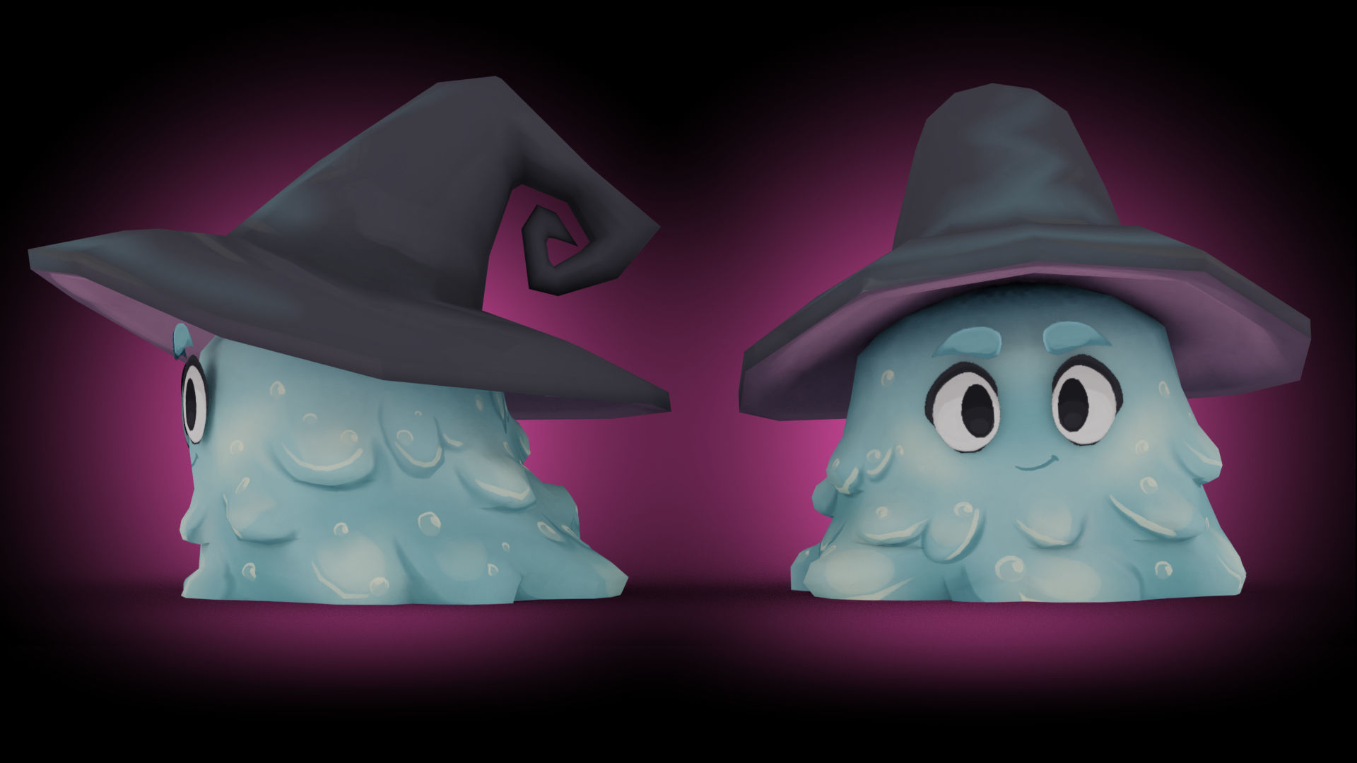 Wizard Slime Low-poly 3D model_1
