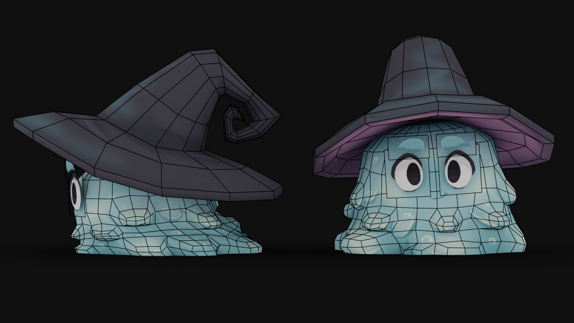 Wizard Slime Low-poly 3D model_3