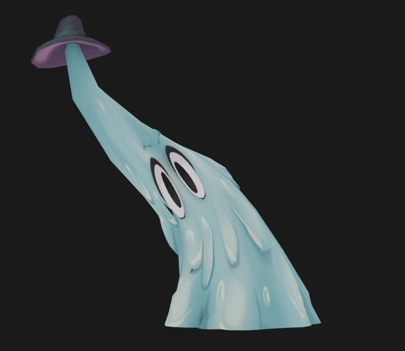 Wizard Slime Low-poly 3D model_5