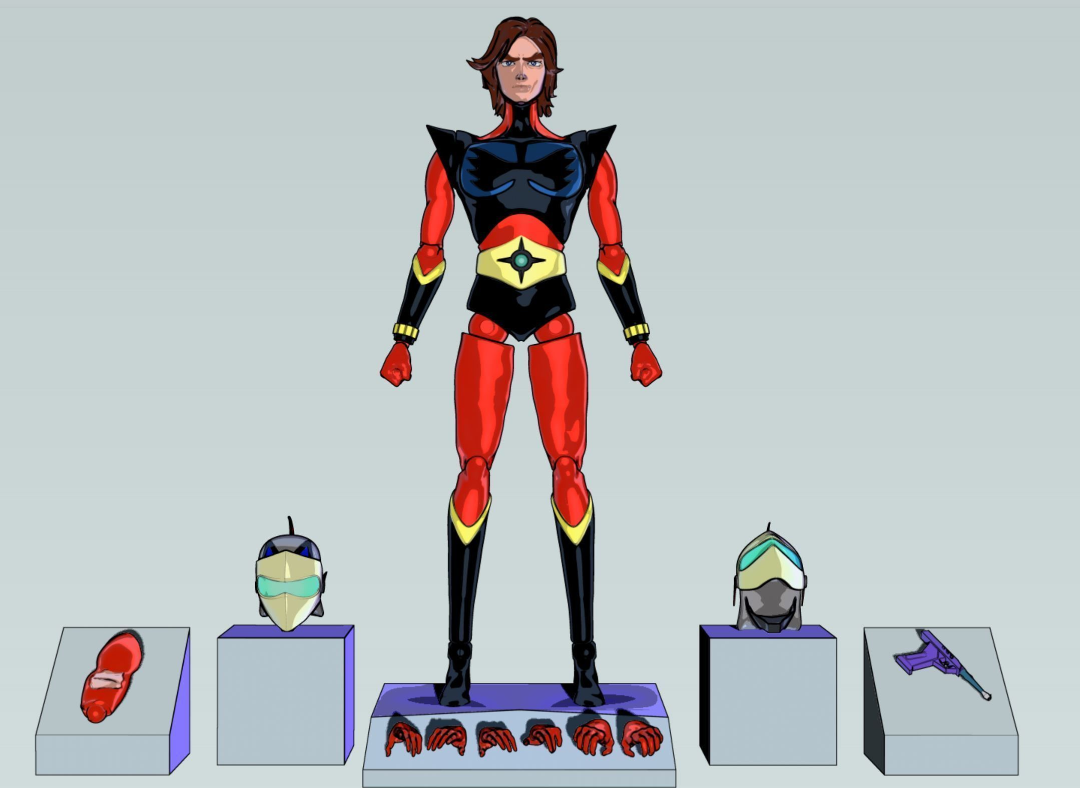 Actarus Duke Fleed UFO Robot Goldrake Grendizer 3D print model_4