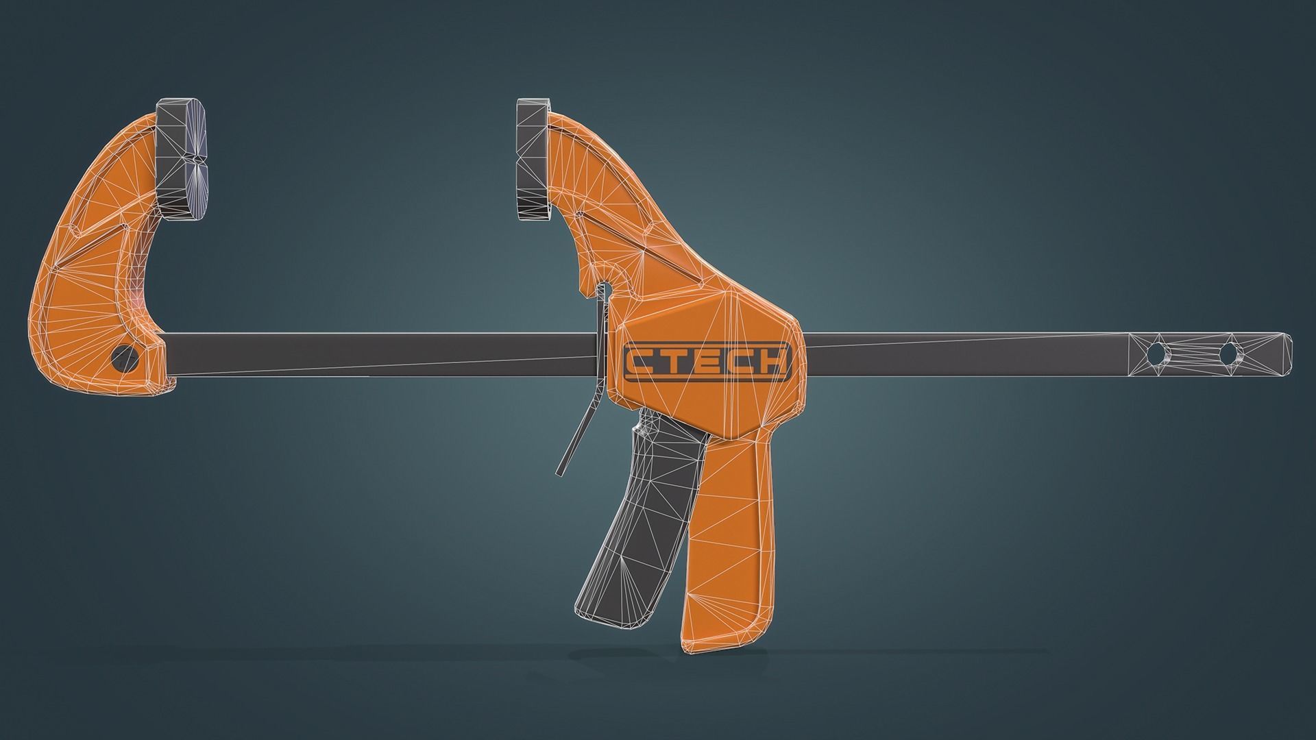 Clamp Low-poly 3D model_9