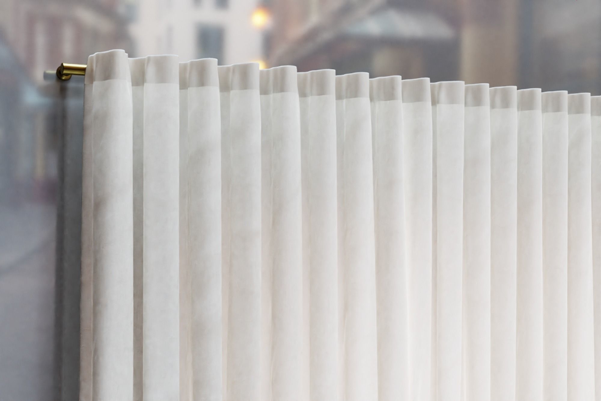 Large White Silk Curtains 3D model_4