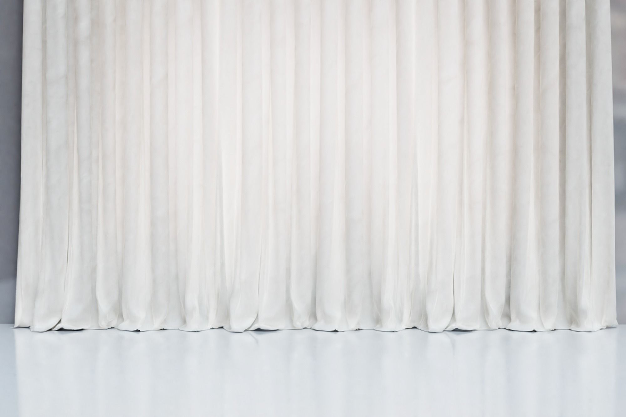 Large White Silk Curtains 3D model_2