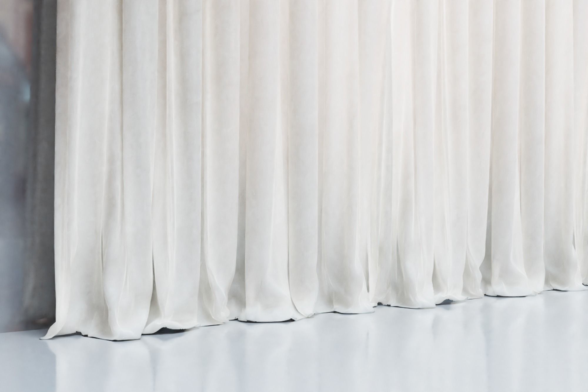 Large White Silk Curtains 3D model_5