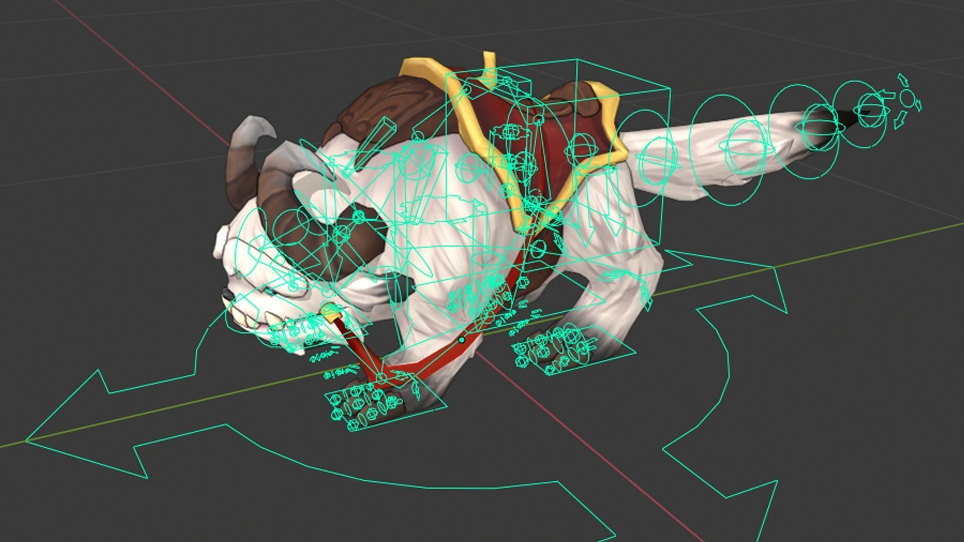 Animated Demon Mount Lowpoly Character Low-poly 3D model_4