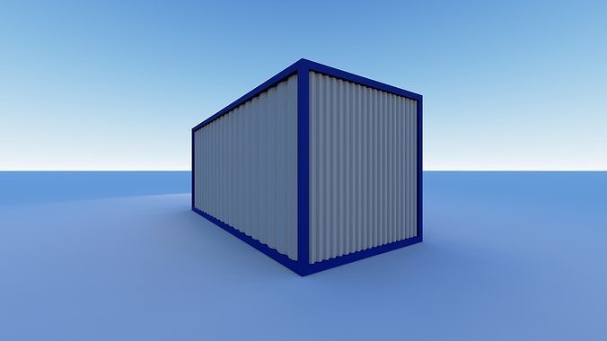 Container shipping on sky Low-poly 3D model