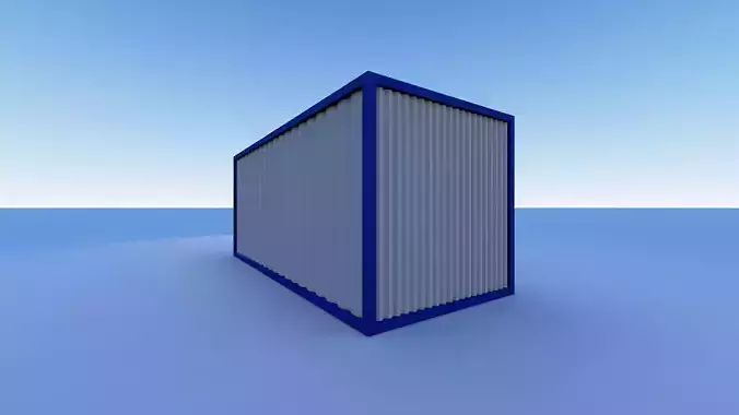 Container shipping on sky Low-poly 3D model