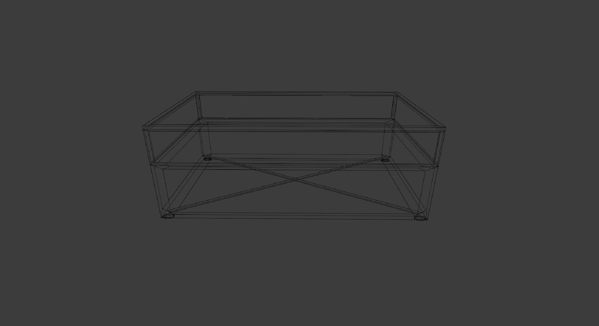 Coffee Table Low-poly 3D model_3