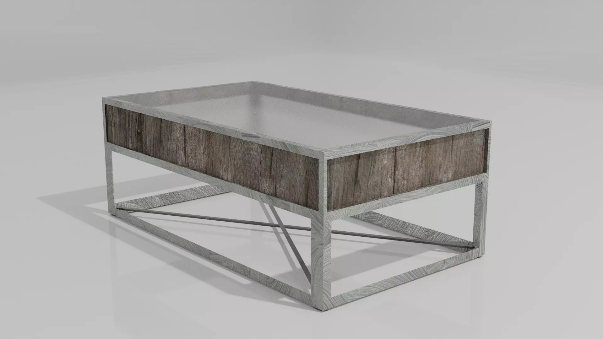 Coffee Table Low-poly 3D model_0