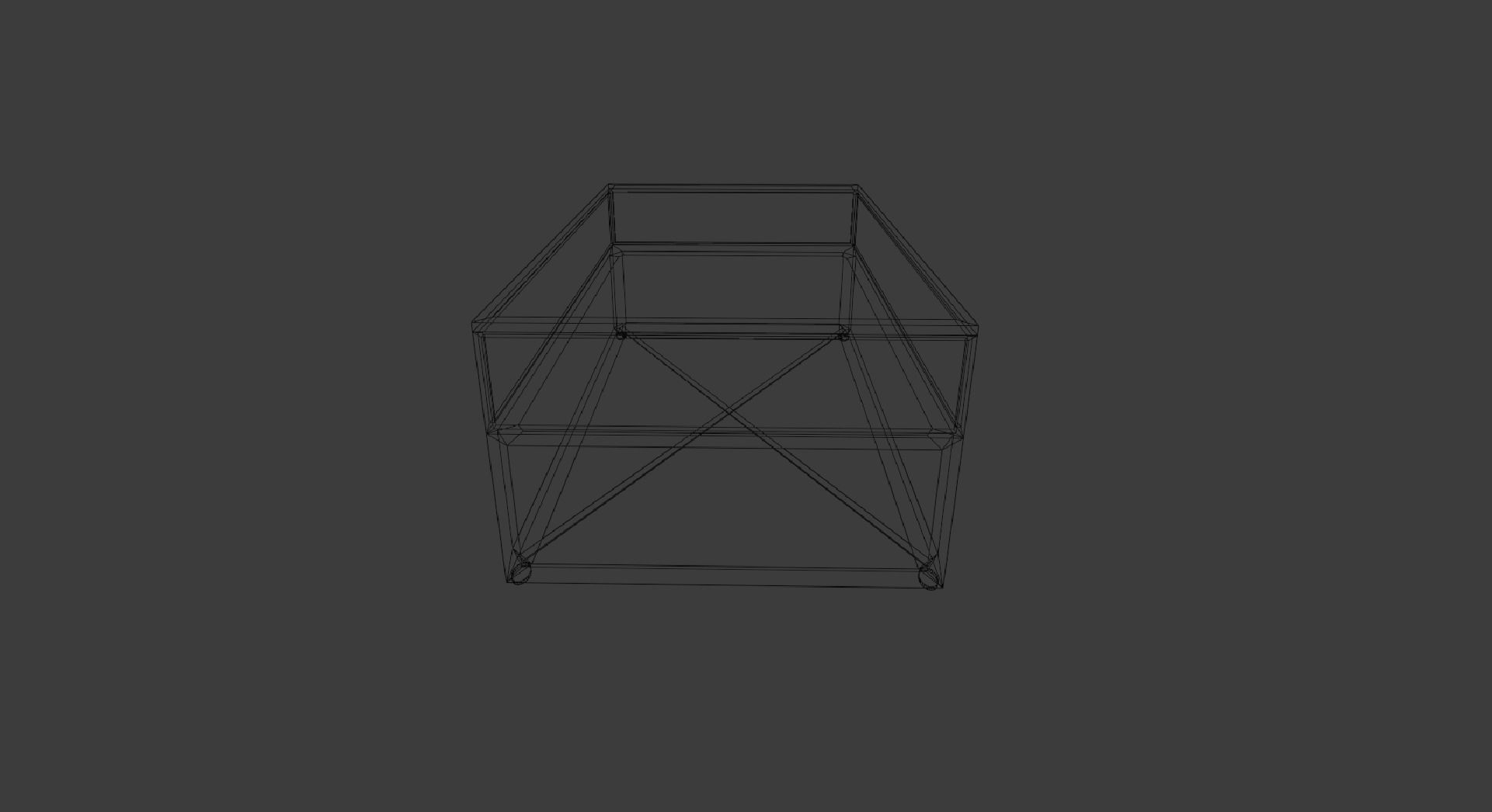 Coffee Table Low-poly 3D model_4