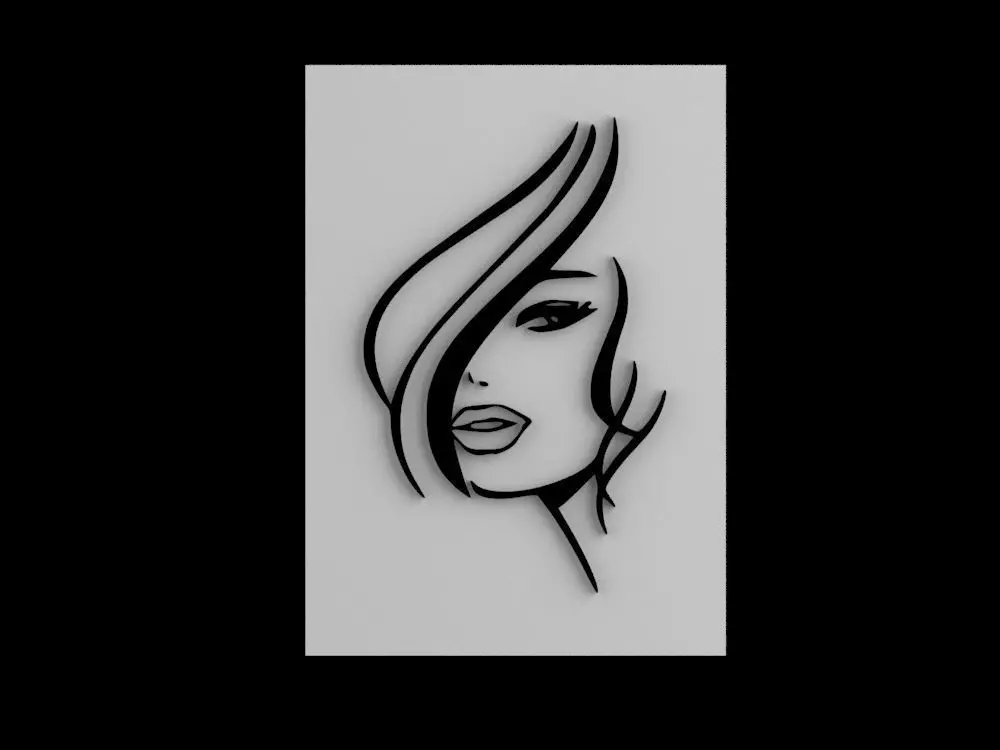 Picture woman 1 3D print model