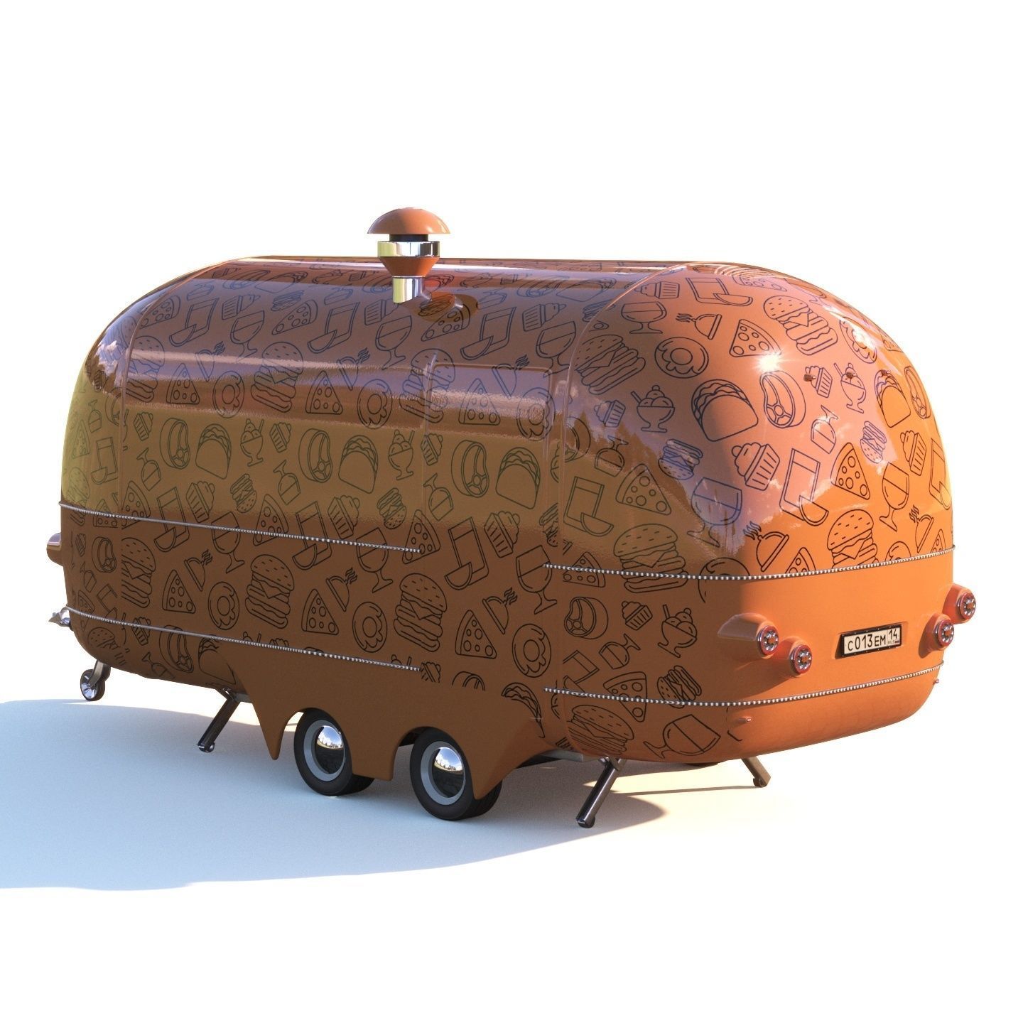 Food truck ENK-6 3D model_6