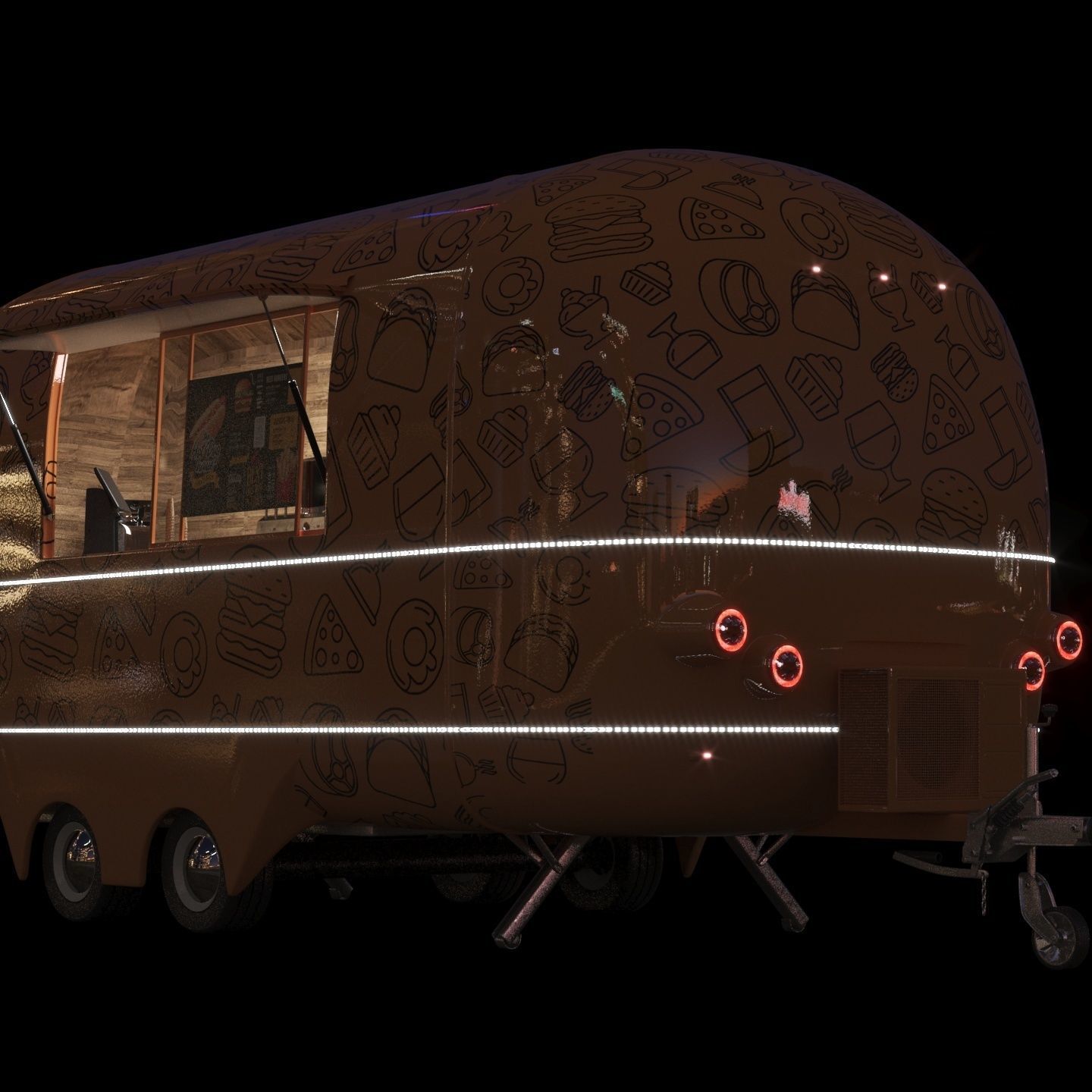 Food truck ENK-6 3D model_10
