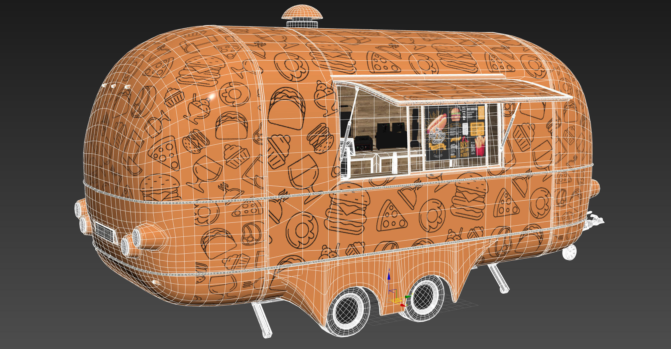 Food truck ENK-6 3D model_24