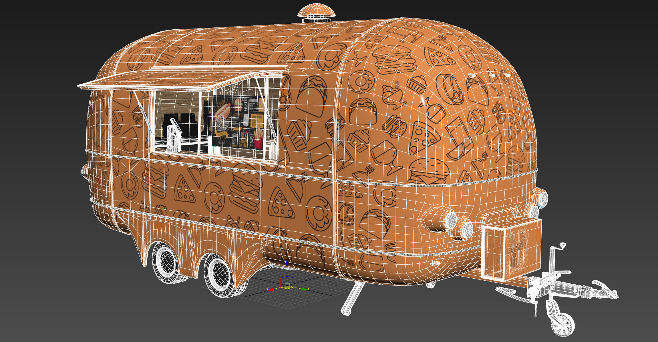 Food truck ENK-6 3D model_23