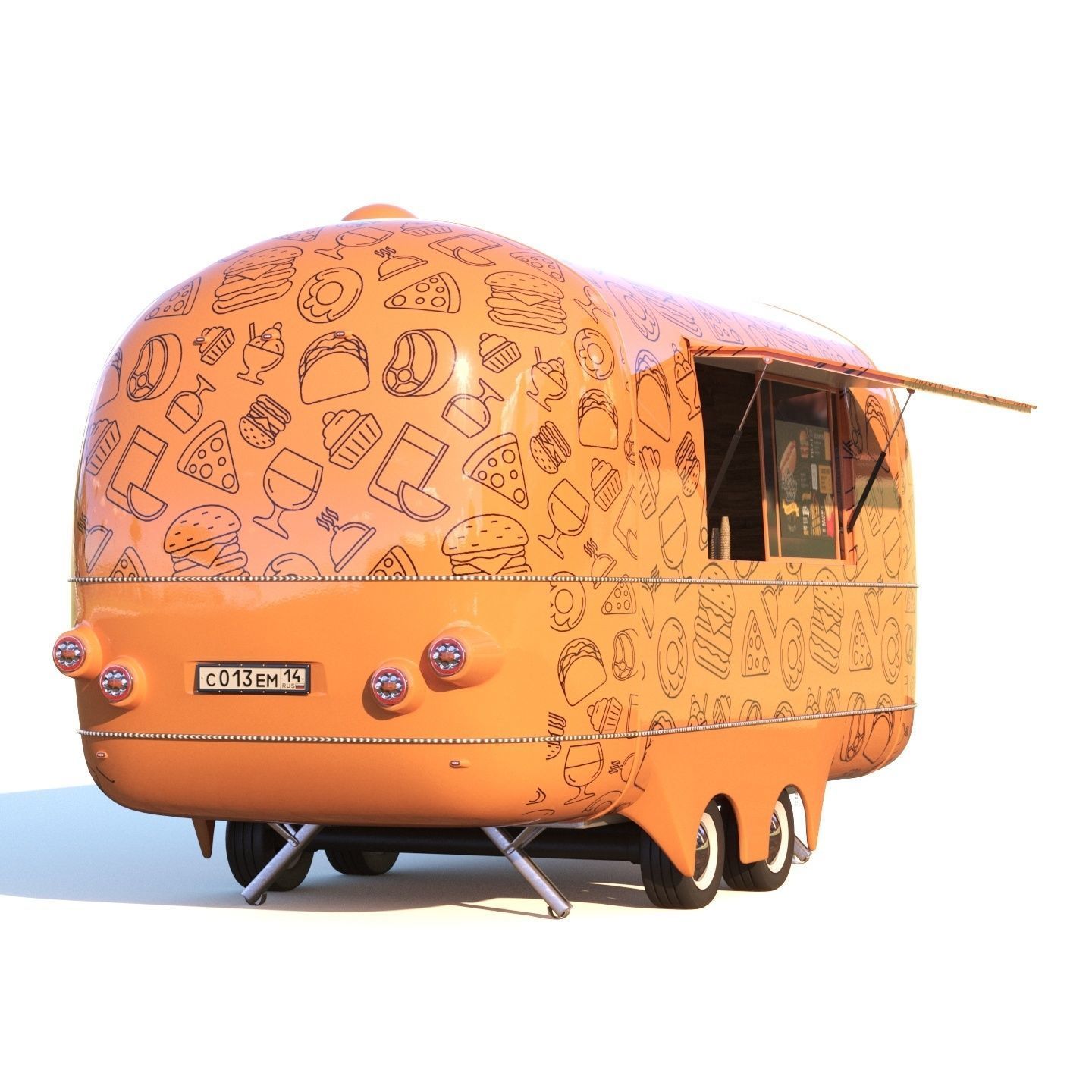Food truck ENK-6 3D model_3