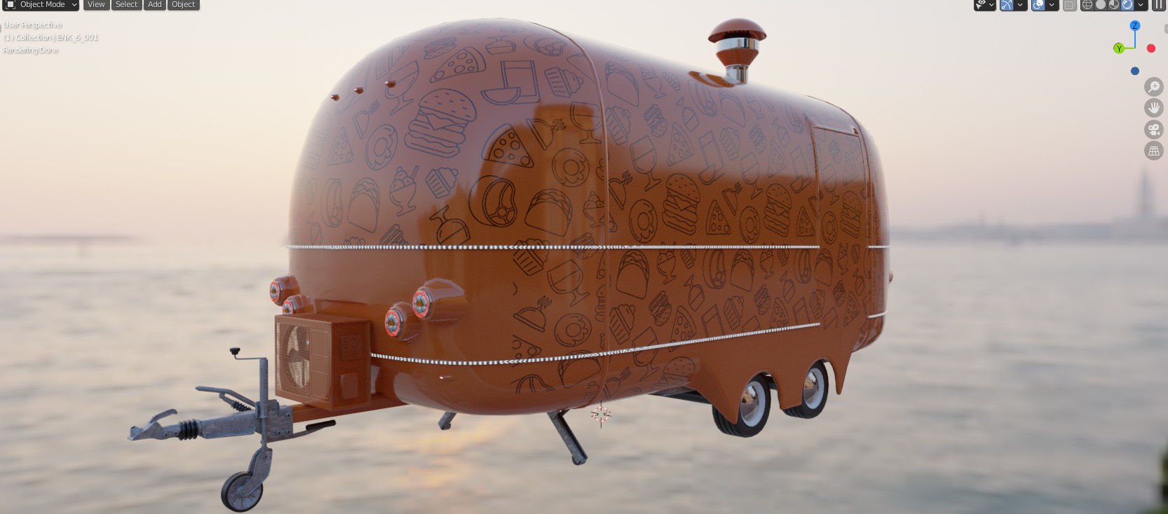 Food truck ENK-6 3D model_8