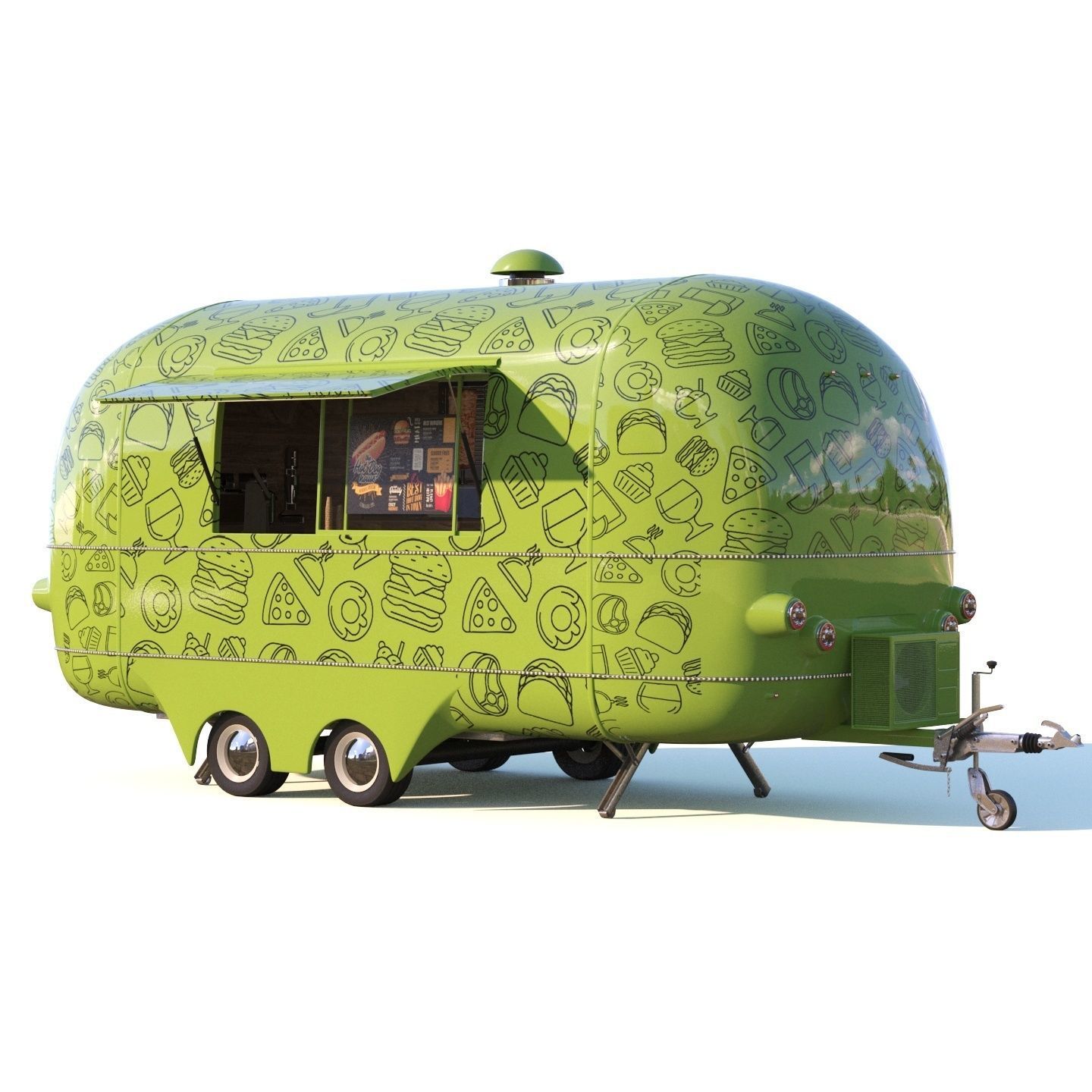 Food truck ENK-6 3D model_5