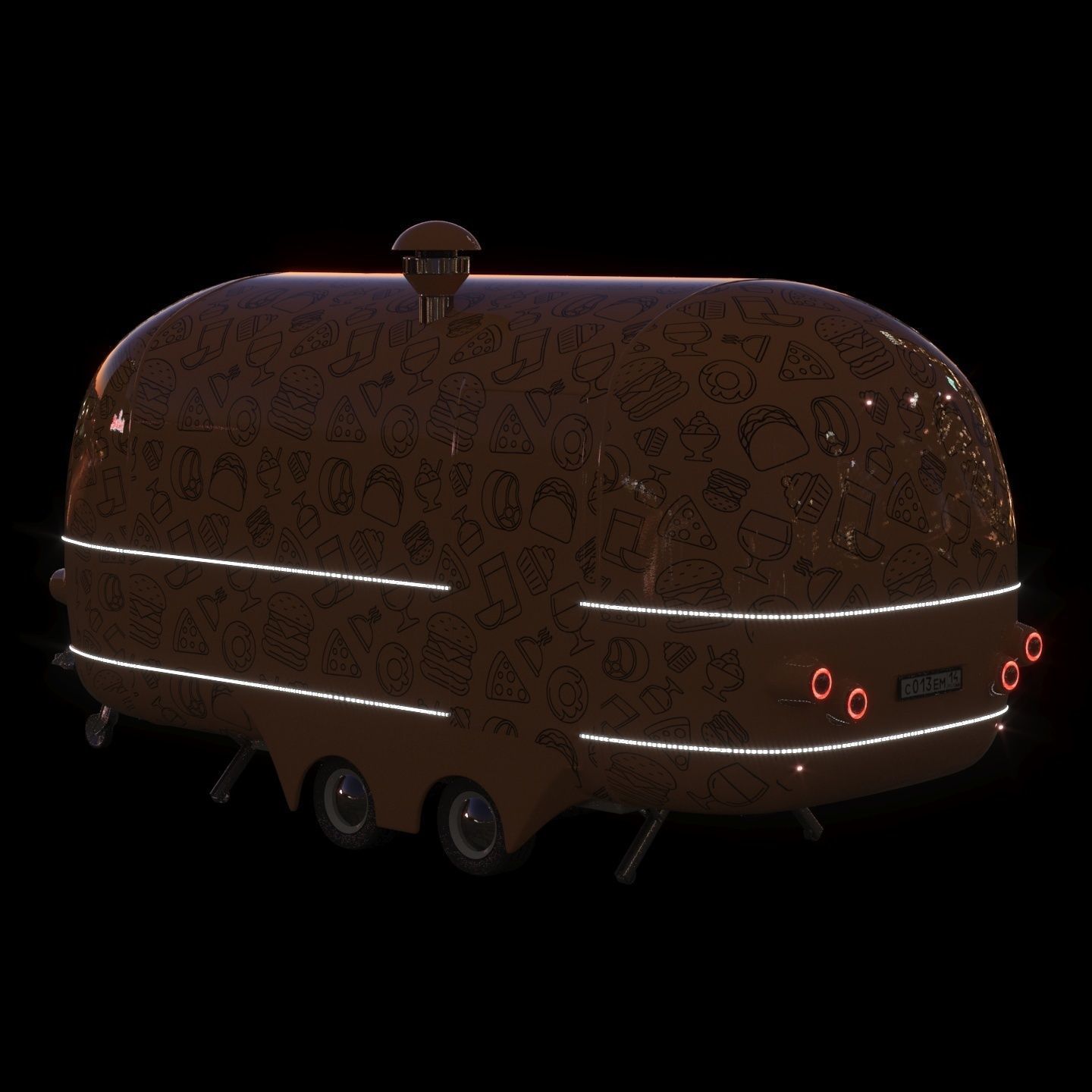 Food truck ENK-6 3D model_16