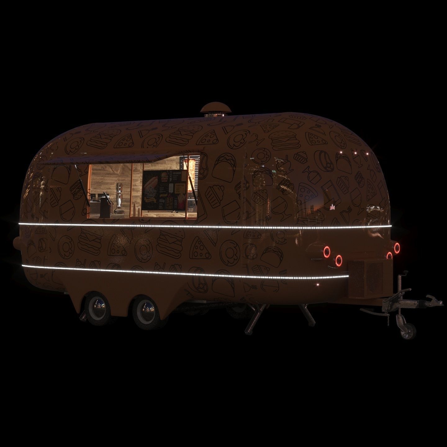 Food truck ENK-6 3D model_1