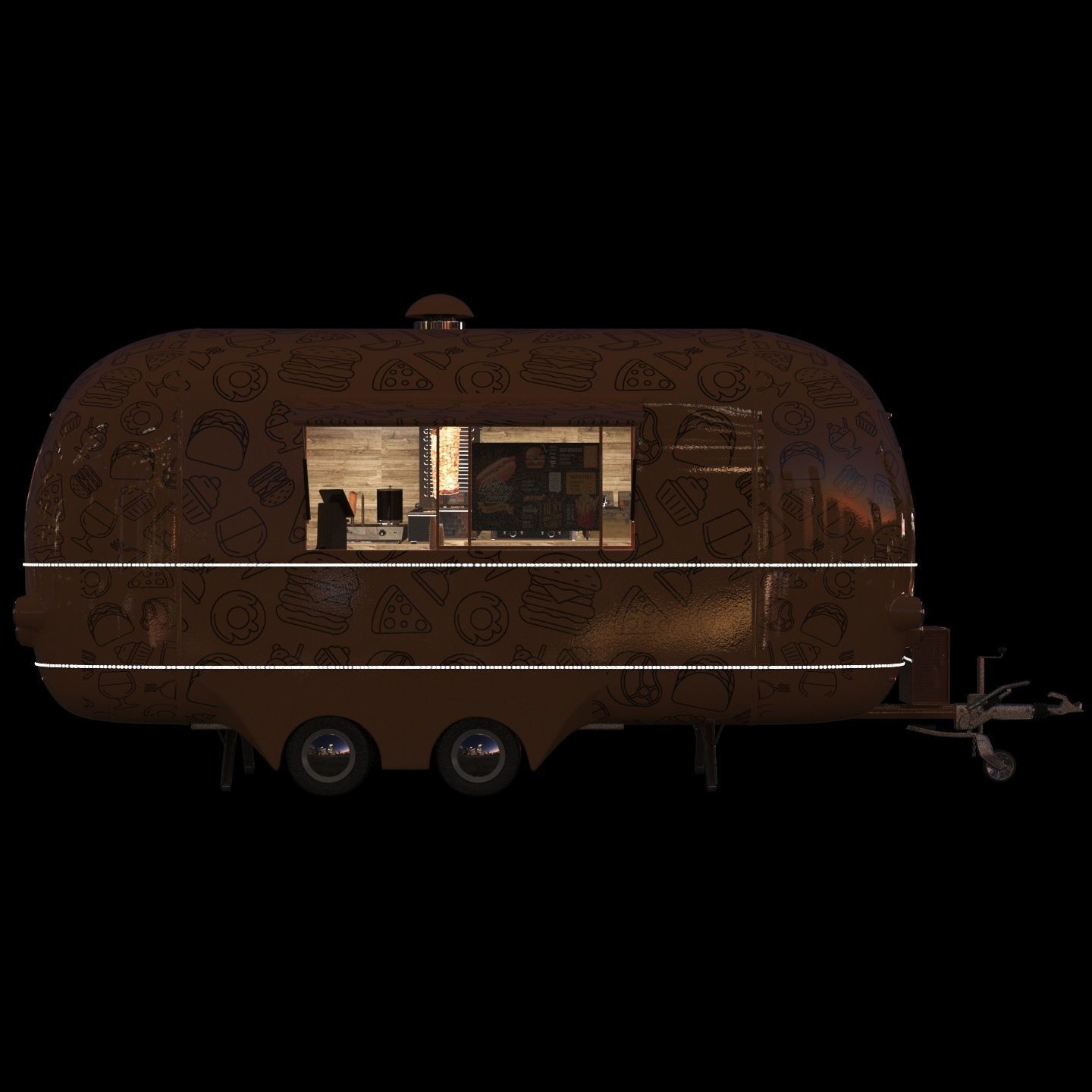 Food truck ENK-6 3D model_11