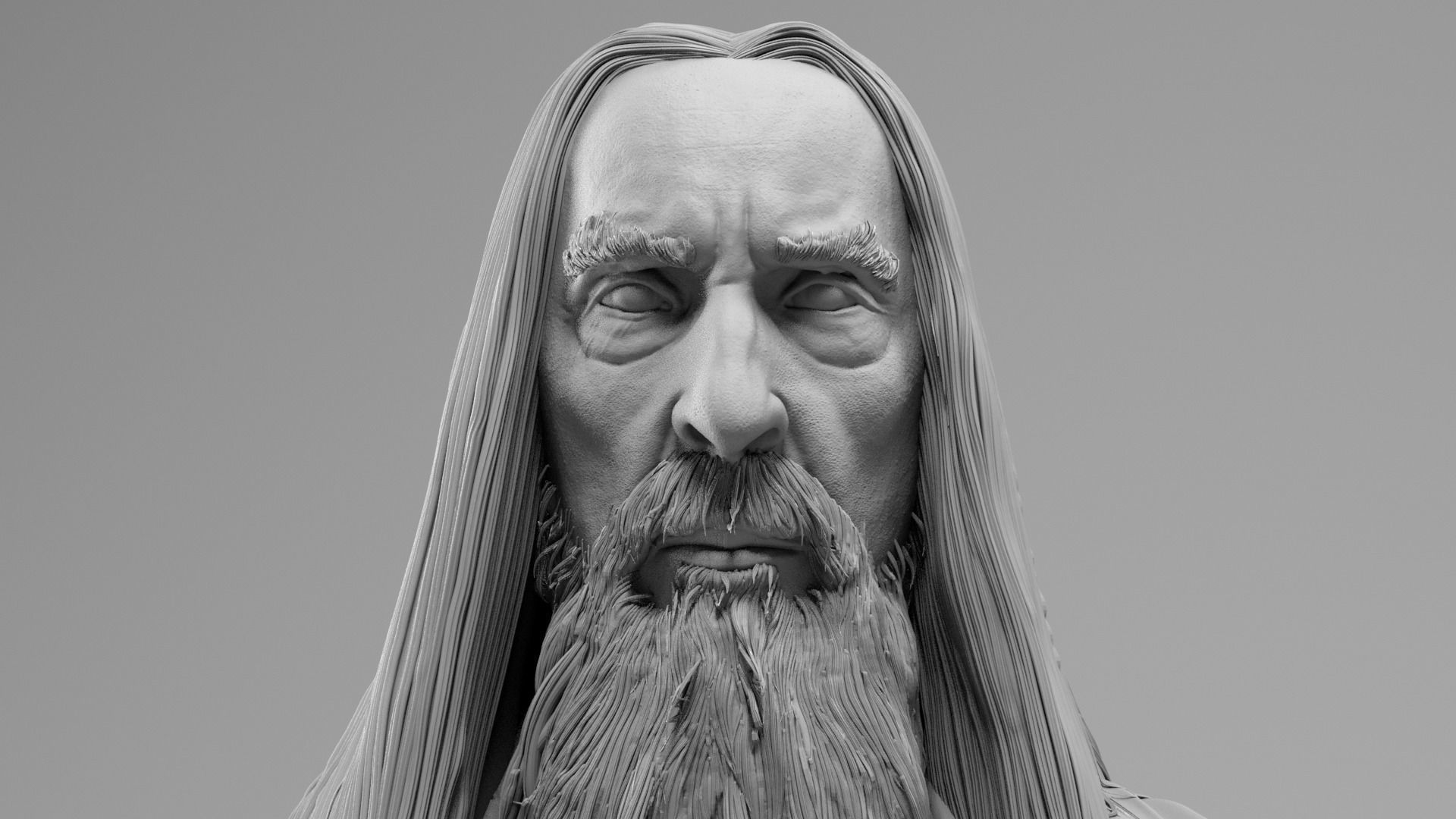 Christopher Lee - Saruman - Lord of the RIngs 3D print model_19