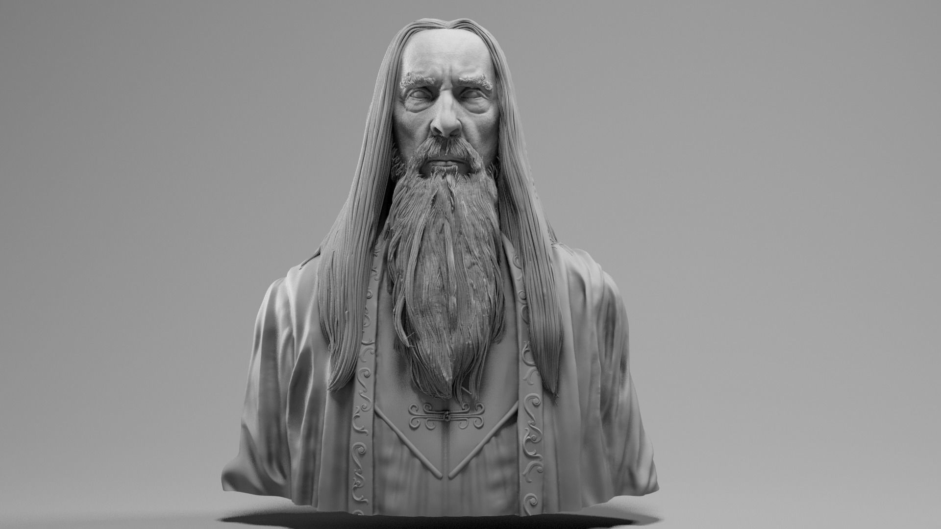 Christopher Lee - Saruman - Lord of the RIngs 3D print model_3