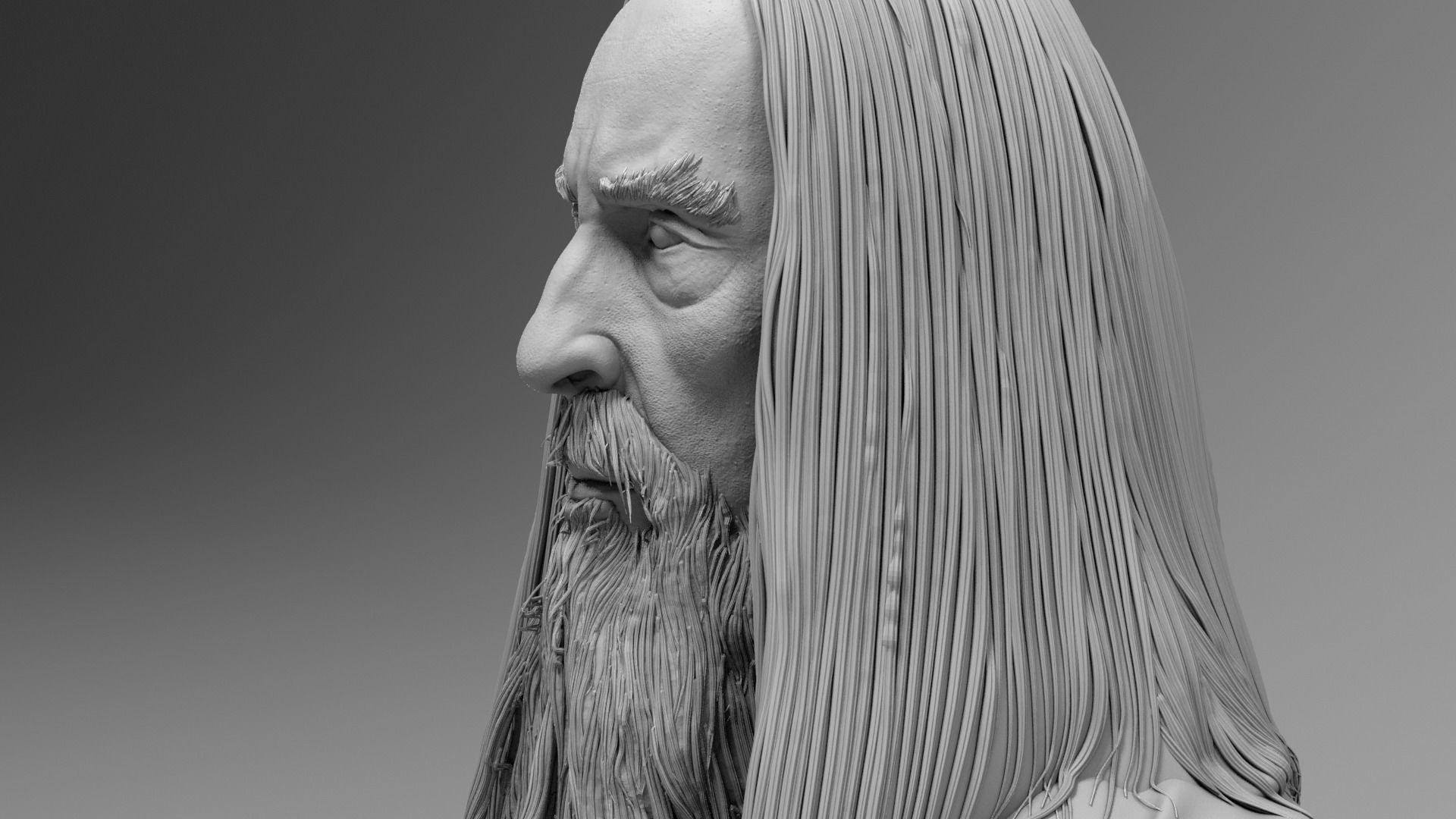 Christopher Lee - Saruman - Lord of the RIngs 3D print model_18