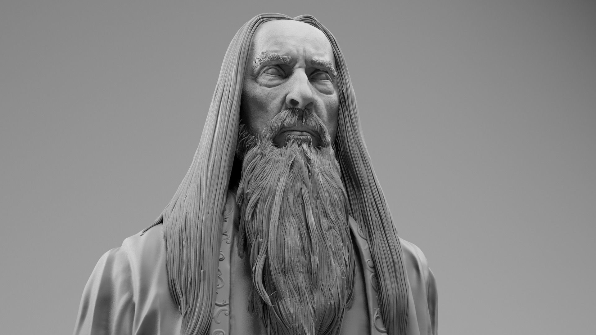 Christopher Lee - Saruman - Lord of the RIngs 3D print model_15