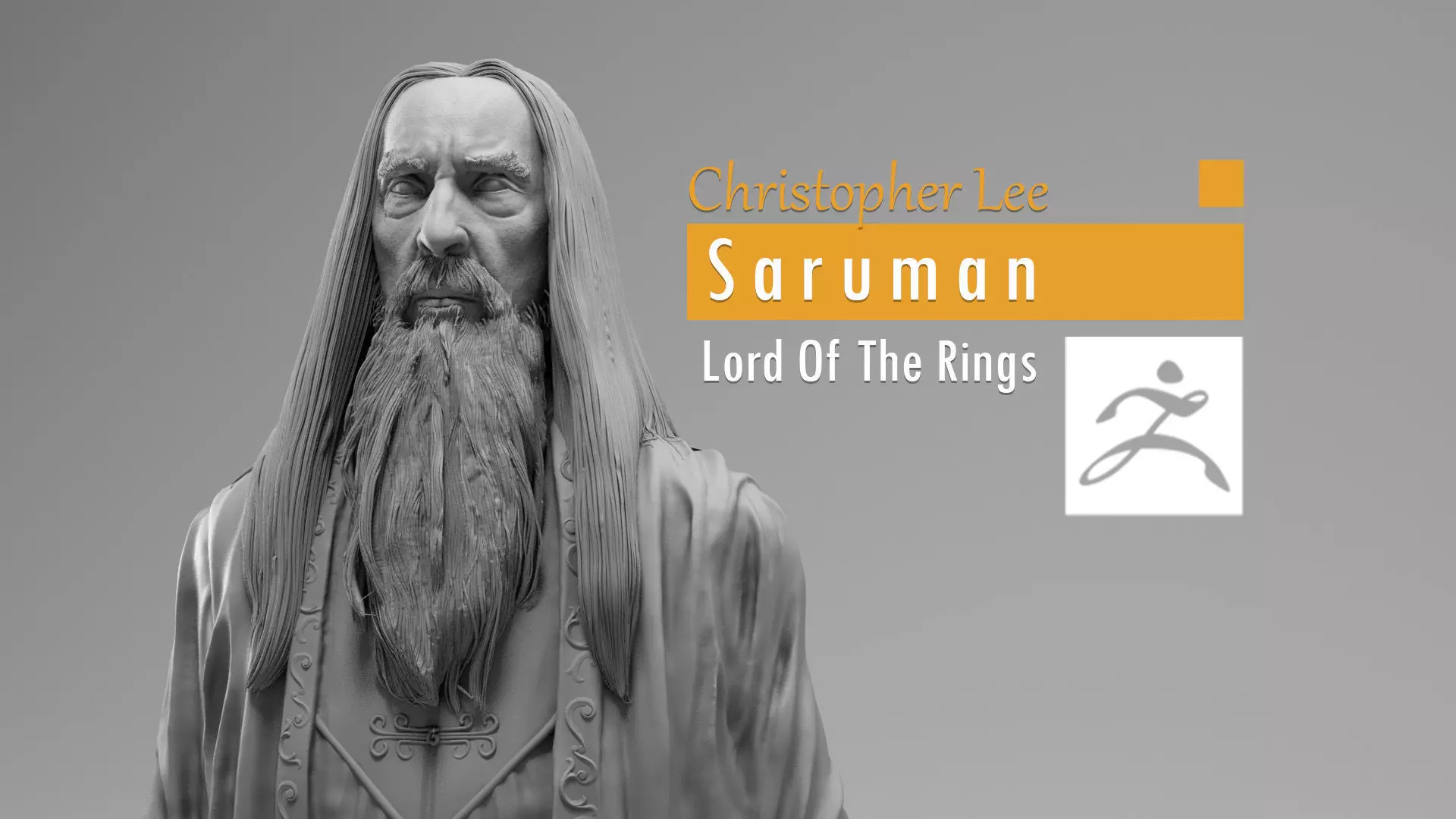 Christopher Lee - Saruman - Lord of the RIngs 3D print model_0