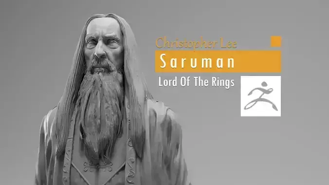 Christopher Lee - Saruman - Lord of the RIngs 3D print model