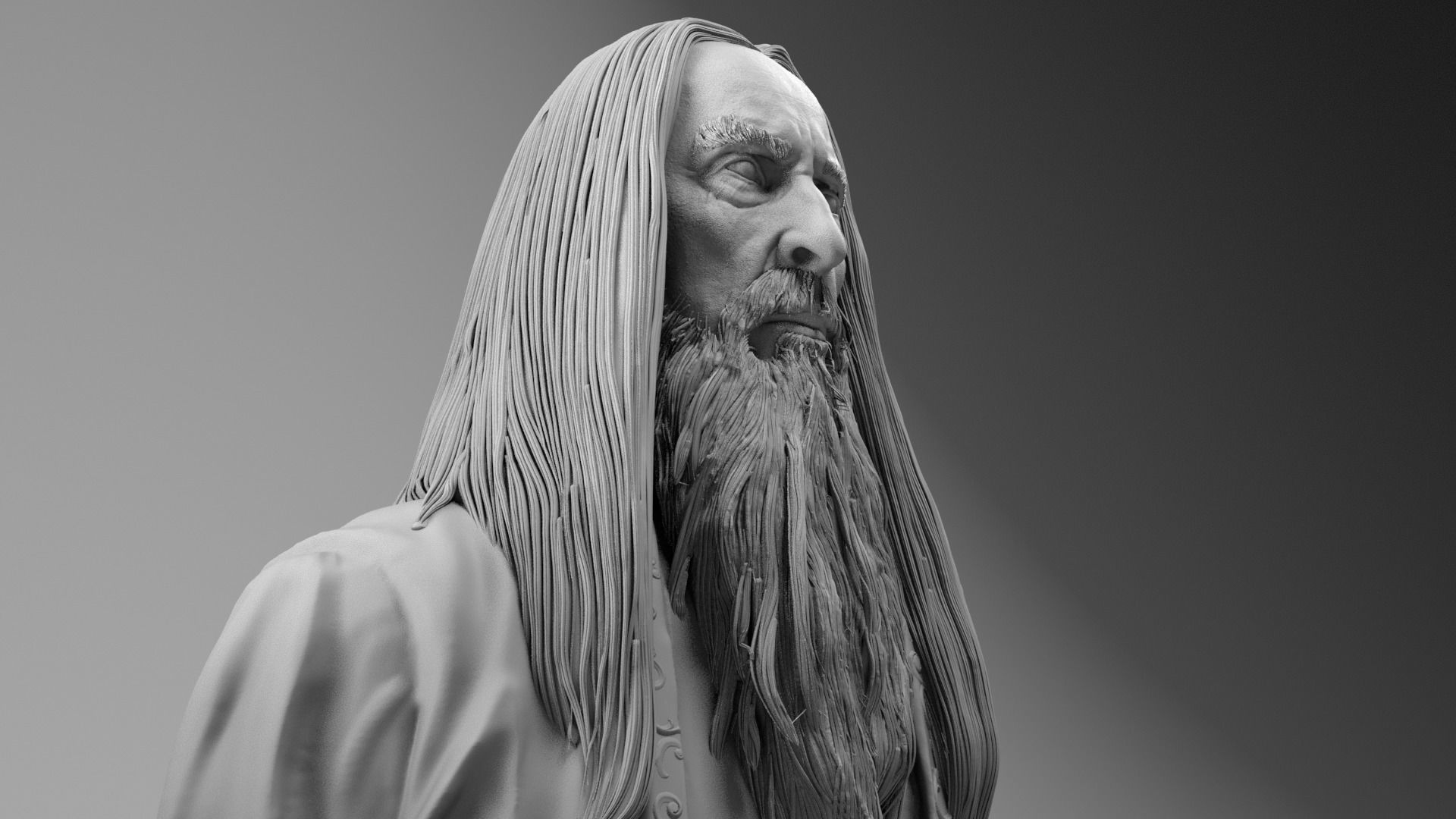 Christopher Lee - Saruman - Lord of the RIngs 3D print model_14