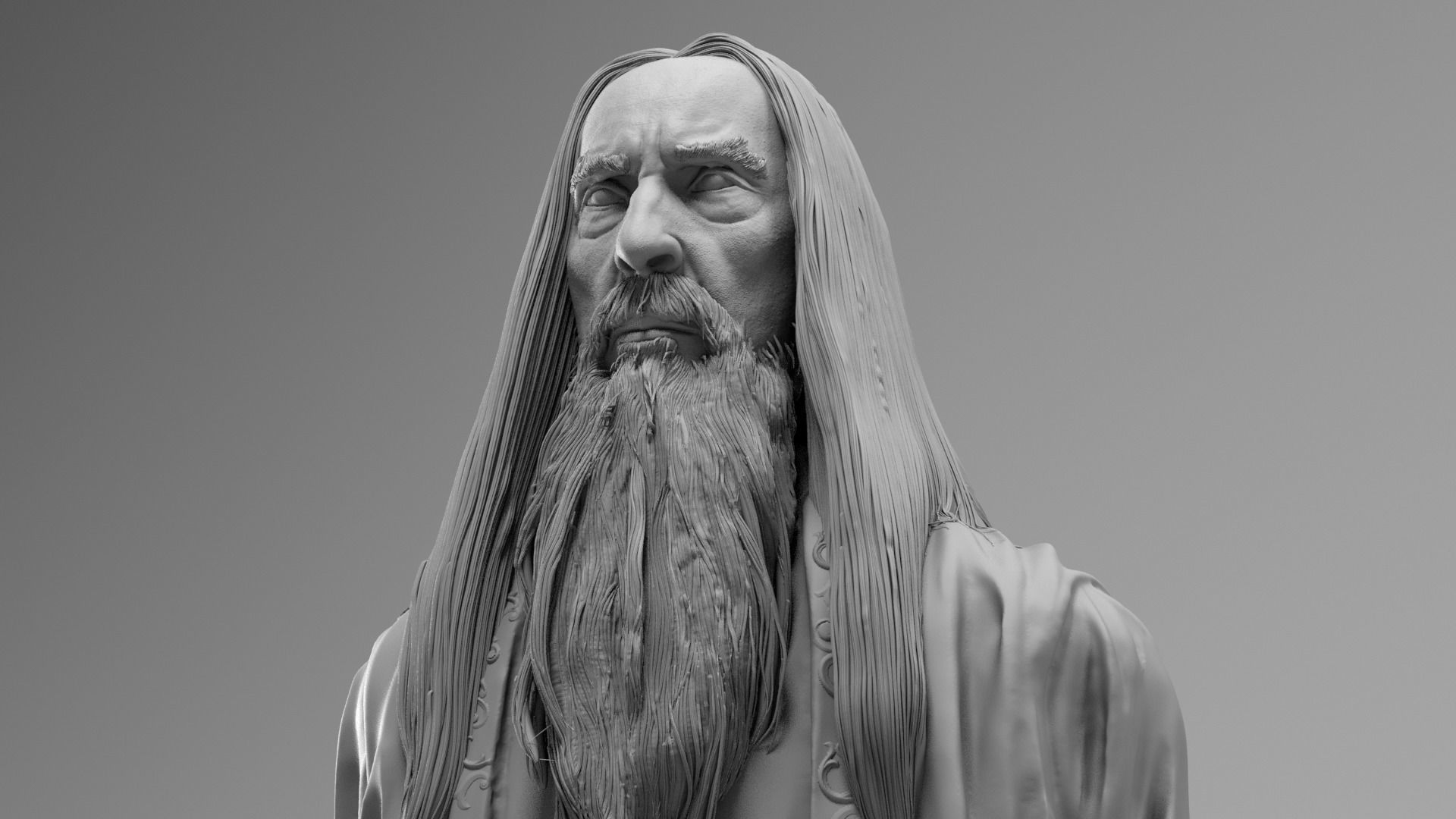 Christopher Lee - Saruman - Lord of the RIngs 3D print model_16