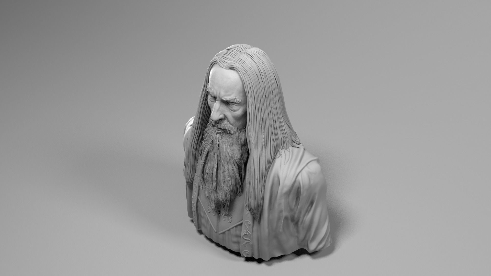 Christopher Lee - Saruman - Lord of the RIngs 3D print model_10