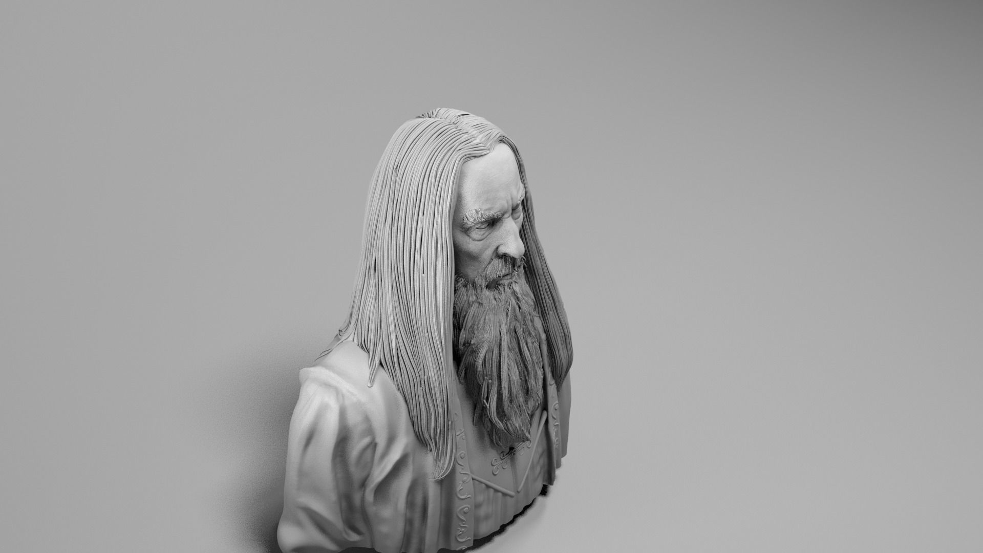 Christopher Lee - Saruman - Lord of the RIngs 3D print model_12