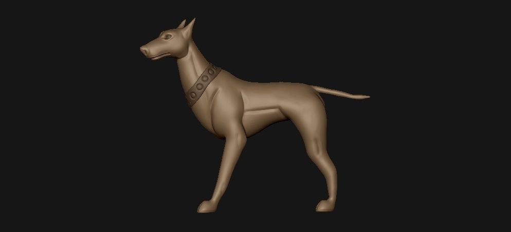 Doberman egyptian horse 3D print model_6